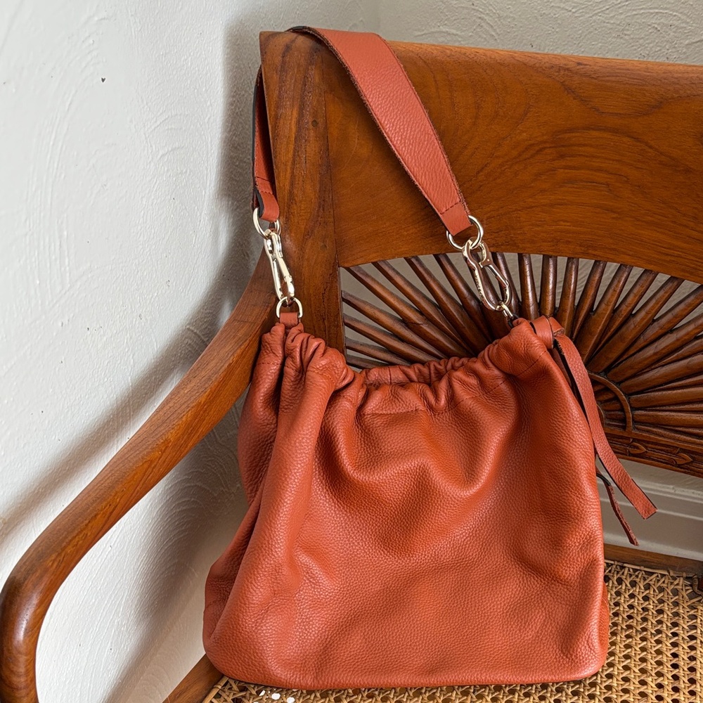 Vince Camuto Terracotta Leather Hobo Bag